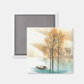 自然絵を描村 マグネット (正面/裏面)