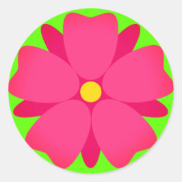 自然絵文字の花 ラウンドシール