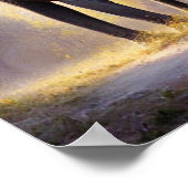 自然絵画の中に美しい象 ポスター (角)