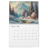 自然絵画の カレンダー (2月 2026)