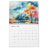 自然絵画カレンダー カレンダー (2月 2027)