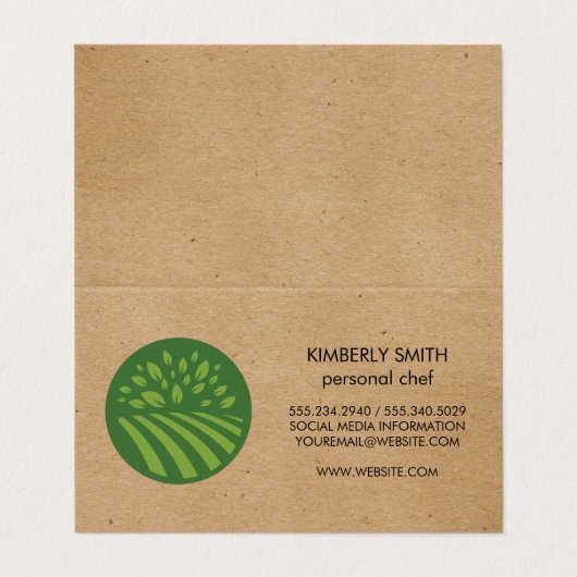 自然緑のアイコン 名刺 (外部フラット)