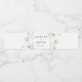 自然緑の水の色のパーソナライズされた名前 ペットボトルラベル (シングルラベル)