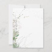 自然緑の水の色の名パーソナライズされた前 ノートカード (裏面)