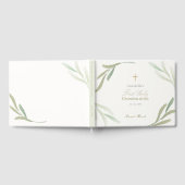 自然緑の葉の最初の聖餐式 ゲストブック (全面)