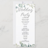 自然緑化縁ど結婚式 プログラム (裏面)