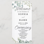 自然緑化縁ど結婚式 プログラム (正面/裏面)