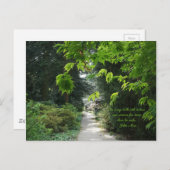 自然緑樹の引用文写真 ポストカード (正面/裏面)