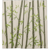 自然緑竹草灯 シャワーカーテン (正面)