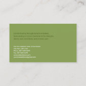 自然緑離れの癒ホリスティックし 名刺 (裏面)