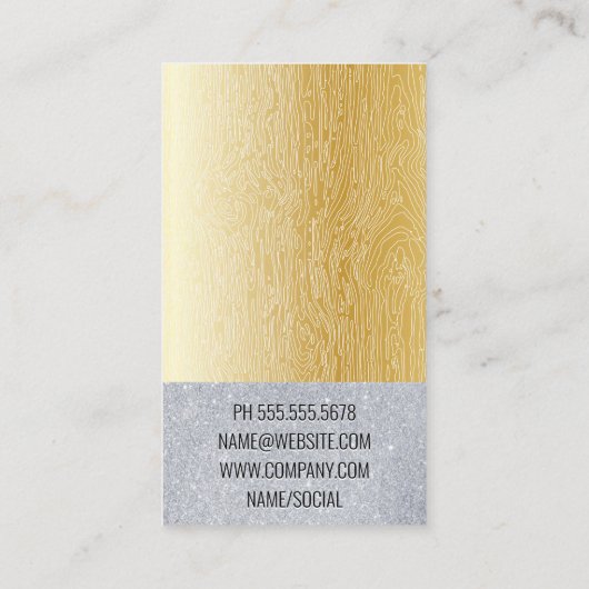 自然線金ゴールド勾配 |グリッターメイクアップセット 名刺 (裏面)