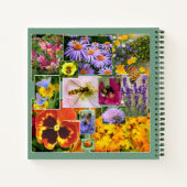 自然美しいの花と虫色 ノートブック (裏面)