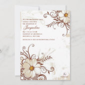 自然美しい写真卒業発表 案内状 (裏面)