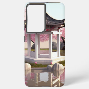 自然美しい桜さくらんぼブロッサムガーデンビュー SAMSUNG GALAXY S21+ケース