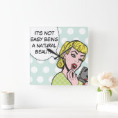 自然美しい漫画ブックウォールクロック スクエア壁時計 (ホーム)