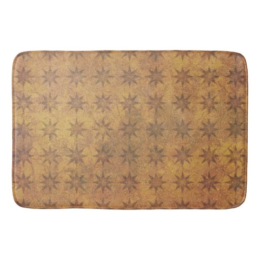 自然美しい用ブラウン素朴シェード バスマット (正面)