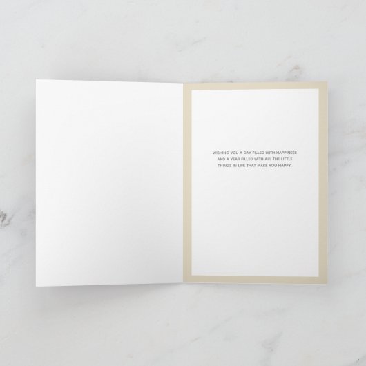 自然美しい鳥誕生日グリーティングカード カード (内部)