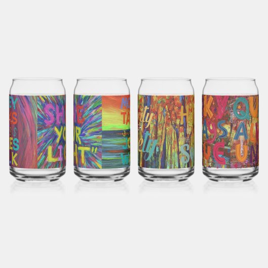 自然美しい ガラス缶 (右)