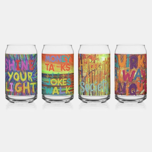 自然美しい ガラス缶 (正面)