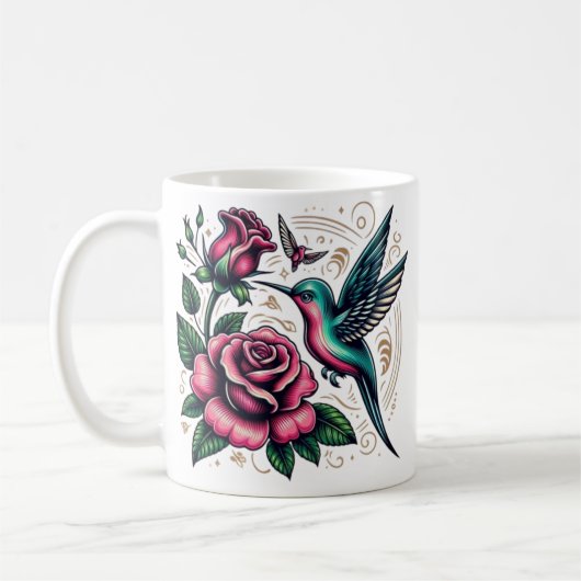 自然美しい コーヒーマグカップ (左)