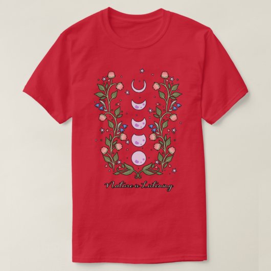 自然聞は花相の月 Tシャツ (デザイン正面)