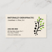 自然脊椎ロゴカイロプラクティックアポイントメントカード 予約カード (正面)