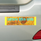 自然自転車 バンパーステッカー (車上)