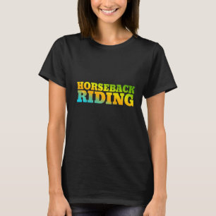 自然色で設計された乗馬 Tシャツ