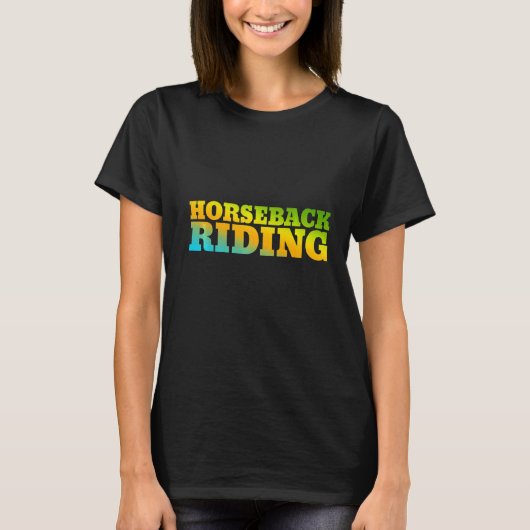 自然色で設計された乗馬 Tシャツ (正面)