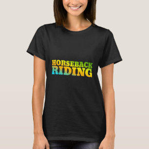 自然色で設計された乗馬 Tシャツ