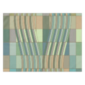 自然色波状の長方形 テーブルクロス (正面(横))