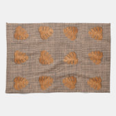 自然色素朴葉キャンバス キッチンタオル (横)
