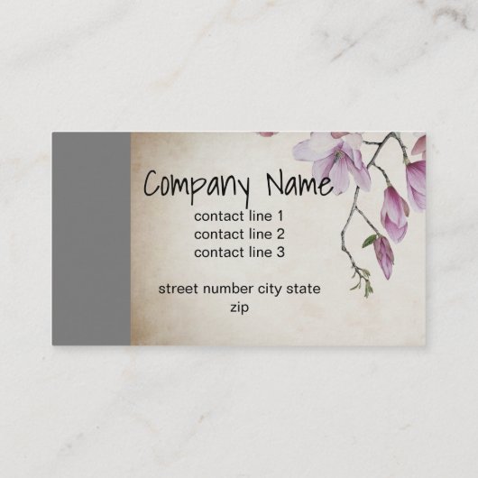 自然花カスタム名刺(両面) 名刺 (裏面)