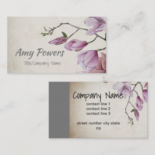 自然花カスタム名刺(両面) 名刺 (正面/裏面)