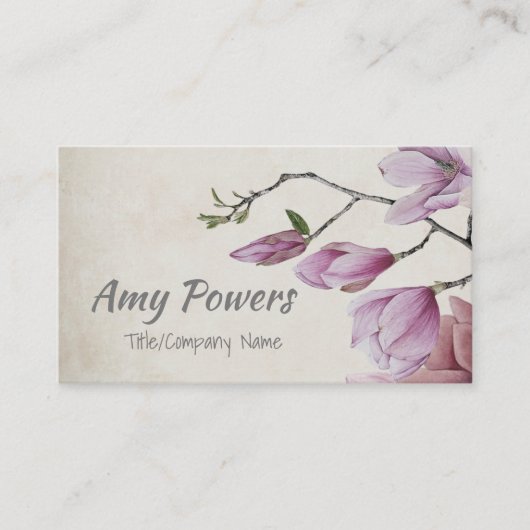 自然花カスタム名刺(両面) 名刺 (正面)