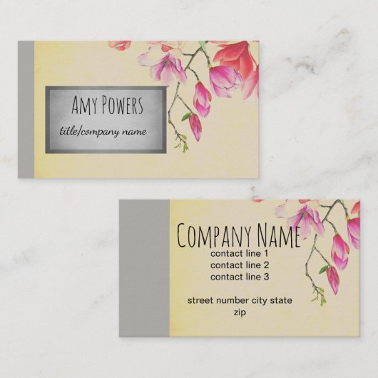 自然花カスタム名刺（両面） 名刺 (正面/裏面)