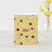 自然花グリーティングカード カード (黄色い花)