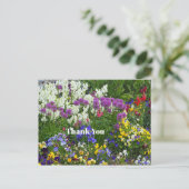 自然花園カラフル写真ありがとう ポストカード (スタンド正面)