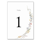 自然花結婚の テーブルナンバー (正面)