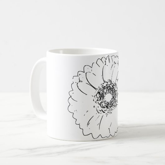 自然芸術花 コーヒーマグカップ (正面左)