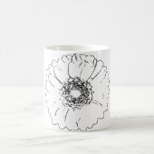 自然芸術花 コーヒーマグカップ (中央)