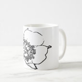 自然芸術花 コーヒーマグカップ (正面右)