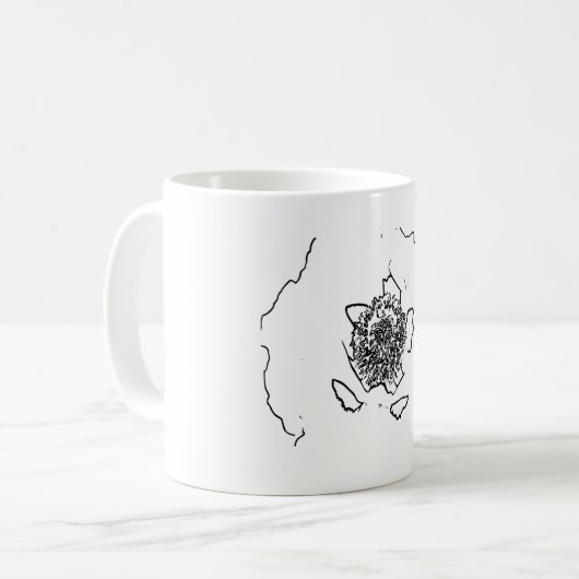 自然芸術花 コーヒーマグカップ (正面左)