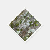 自然苔リチェンカモフラージュ写真 スタンダードカクテルナプキン (角)
