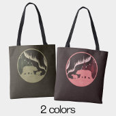 自然茶色のクマ屋外シーン北のライト トートバッグ