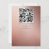 自然茶色の秋バラ結婚の花 招待状 (裏面)