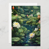 自然蓮の水ゆり池の風景 シーズンカード (正面/裏面)