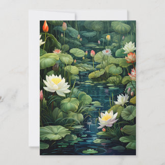 自然蓮の水ゆり池の風景 シーズンカード