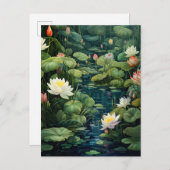 自然蓮の水ゆり池の風景 案内ポストカード (正面/裏面)