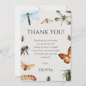自然虫の虫の誕生日パーティーサンキューカード 招待状 (正面)